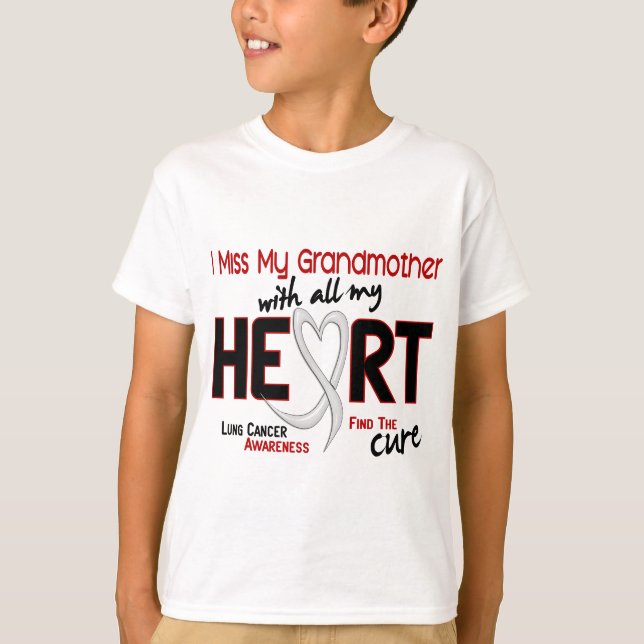 T-shirt Mlle My Grandmother du cancer de poumon I (Devant)