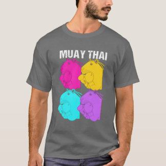 T-shirt MMA Kickboing Retro 80s Capybara Doing Muayhai vin