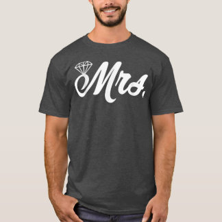 T-shirt Mme Just Married Femme Femme Fiançailles Lune de m