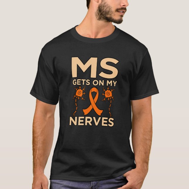 T-shirt Mme Obtient Sur Mes Nerfs Une Sensibilisation À La (Devant)