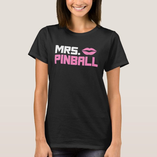 T-shirt Mme Pinball machine à sous joueur partenaire look  (Devant)