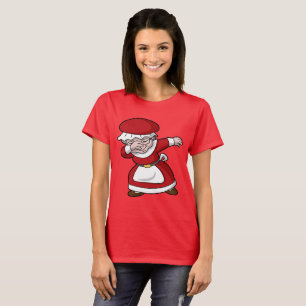 T-shirt Mme tamponnante Claus Christmas Dab