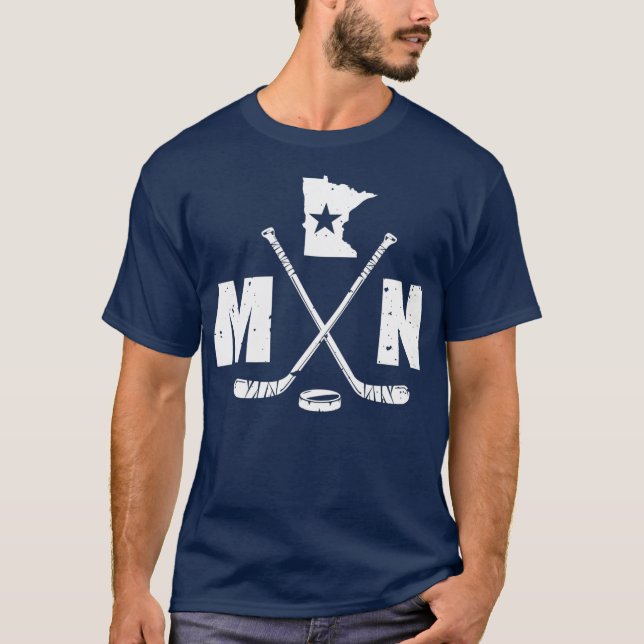 T-shirt Mn Hockey L'État Du Hockey Sur Glace Cadeau (Devant)