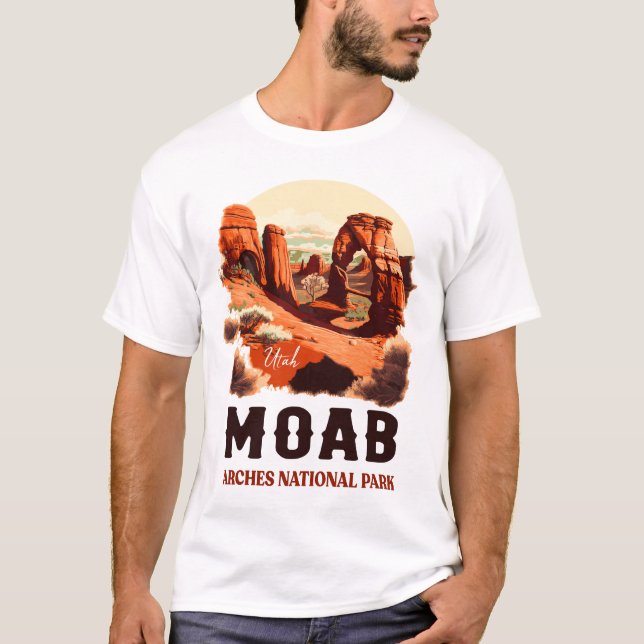 T-shirt Moab Arches National Park Utah Delicate Arch Retro (Devant)