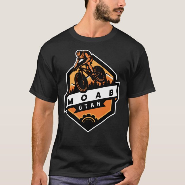 T-shirt Moab mountain bike trail mtb utah Classic T-Shir (Devant)