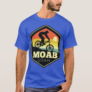 T-shirt Moab Utah Mountain Vélo Vintage Sunset Hexagon