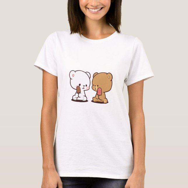 T-shirt mocha au lait (Devant)