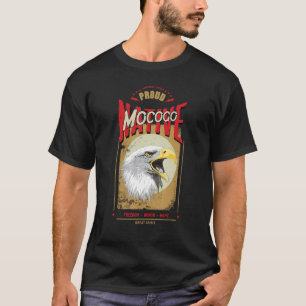 T-shirt Mocogo Native American Eagle Spirit Vintage Honneu