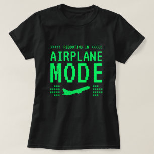 T-Shirt Mode Avion Style Ordinateur Rétro
