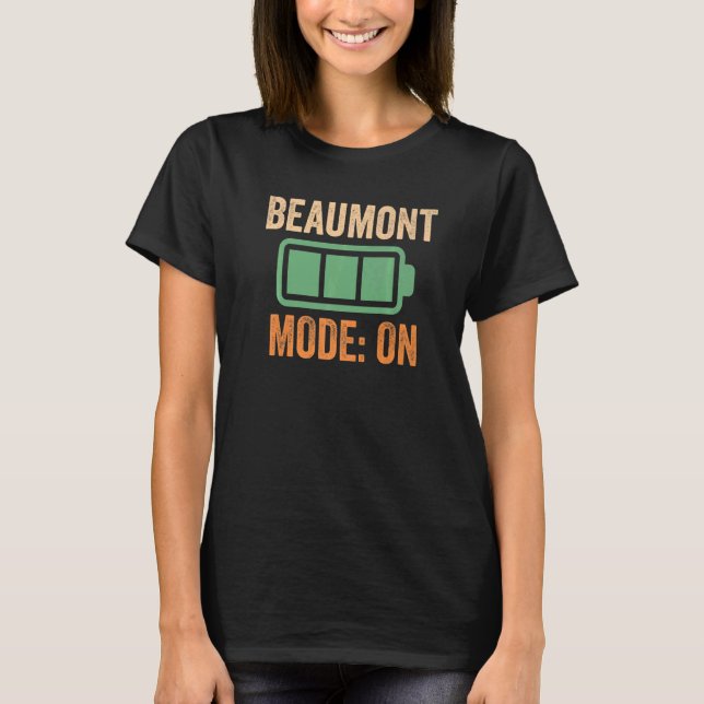 T-shirt Mode Beaumont sur batterie (Devant)