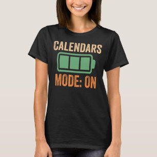 T-shirt Mode Calendriers sur la conception de batterie