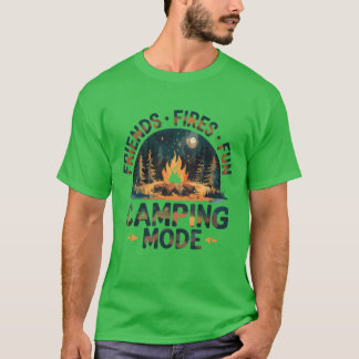 T-shirt Mode Camping Amis Fires S'amuser sous le cadeau Lu