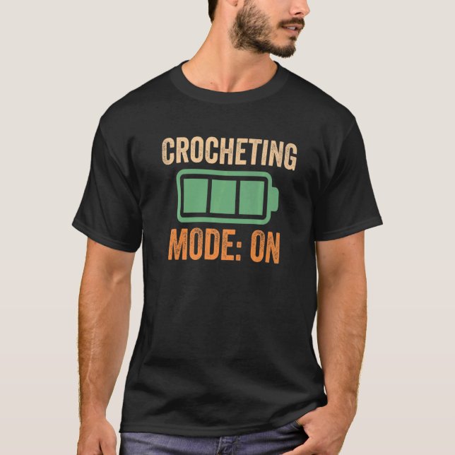 T-shirt Mode Crochet Sur Batterie (Devant)