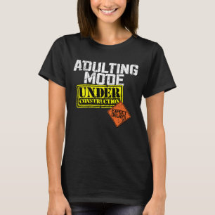 T-shirt Mode d'Adulte en construction un amusant Adulte