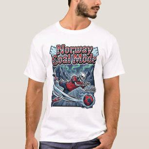 T-shirt Mode de but Norvège Squelette Attaquant Nations St