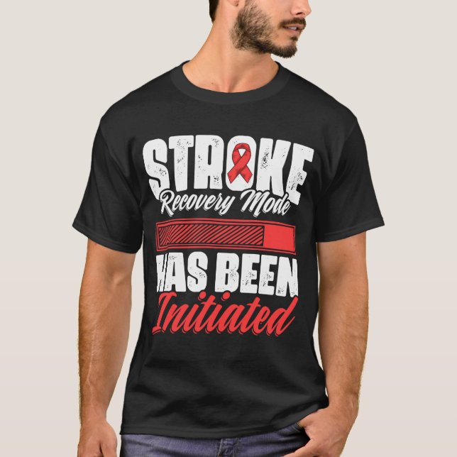 T-shirt Mode de récupération des AVC Rouge Ruban Survivant (Devant)