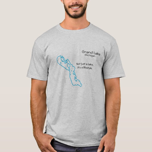 T-shirt Mode de vie grand du lac Michigan (Devant)