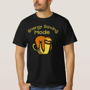 T-shirt Mode Économie d'Énergie Dessin de Paresseux Mignon