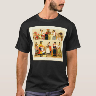 T-shirt Mode et mode de vie italiens antiques XVIIIe siècl