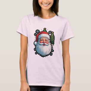 T-shirt "Mode festive : Père Noël, Neige et Arbre de Noël