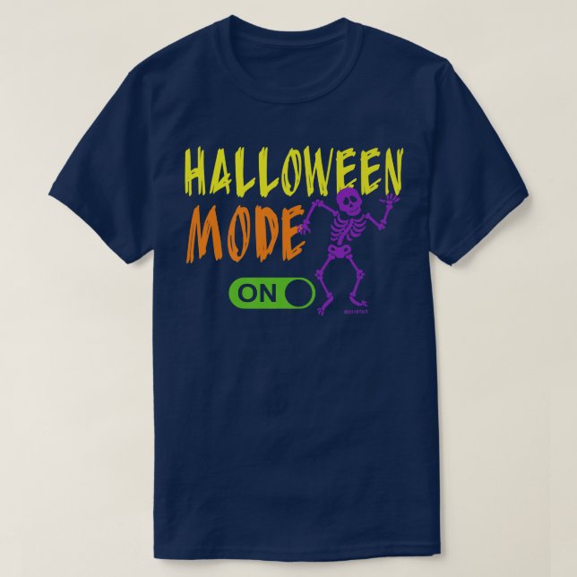 T-shirt Mode Halloween sur le squelette drôle  (Design devant)