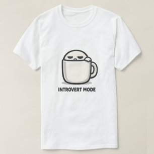 T-shirt Mode Introverti Activé - Personnage Mignon Fatigué