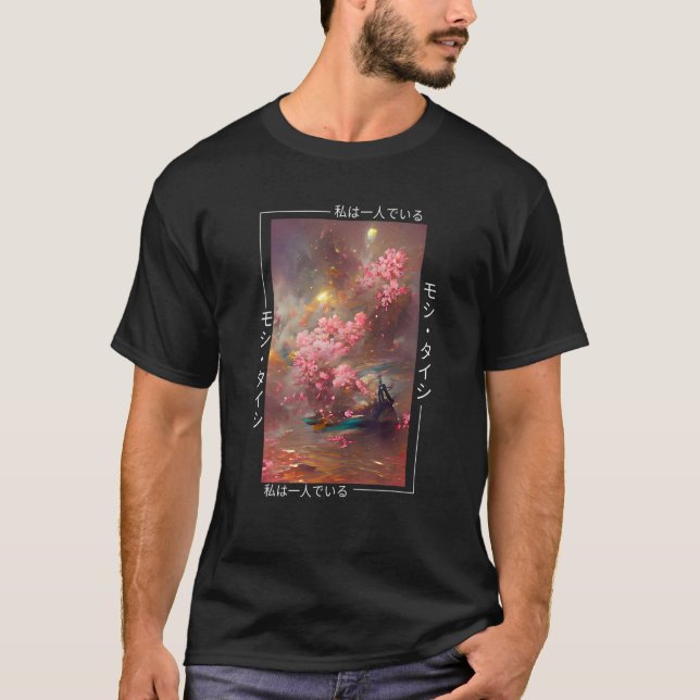 T-shirt Mode japonais Chêne Fleur de cerisier Bois Art A (Devant)
