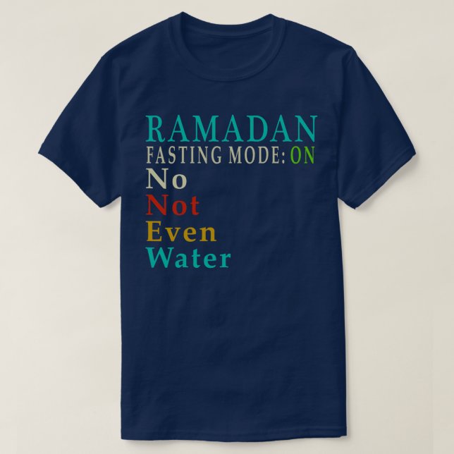 T-shirt Mode Jeûne Ramadan Pas Même Eau Musulmane (Design devant)