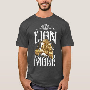 T-shirt Mode Lion Exercice Beast Lifting Weights Gym Bodyb