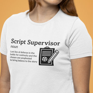 T-shirt Mode lumière de définition du superviseur de scrip