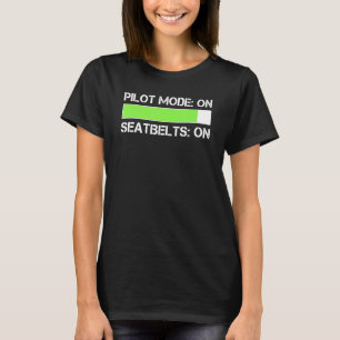 T-shirt Mode Mens Pilote Sur Ceintures De Sécurité Sur Pil