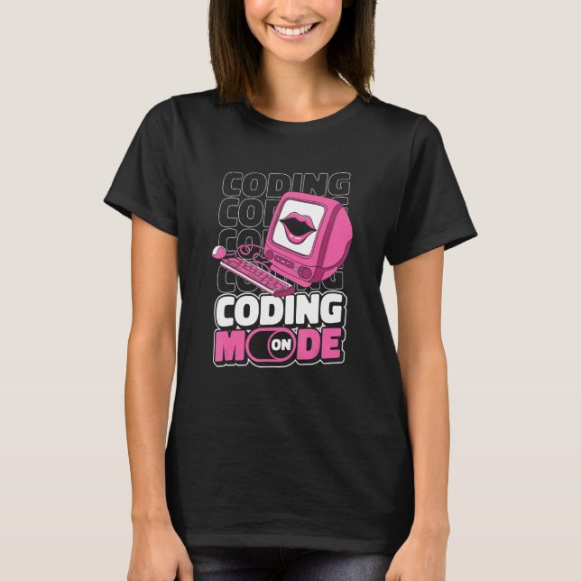 T-shirt Mode programmeur activé Programmation  Codage Déve (Devant)