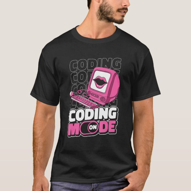 T-shirt Mode programmeur activé Programmation Codeur dével (Devant)