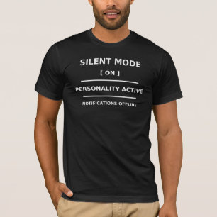T-shirt Mode Silencieux Activé - Personnalité Minimaliste
