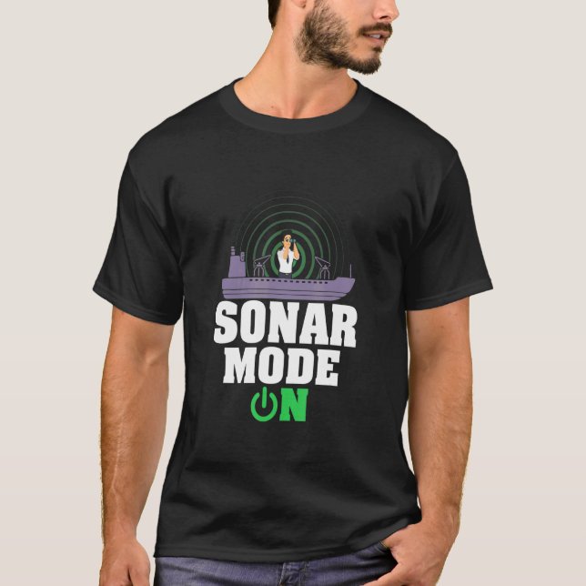 T-shirt Mode Sonar Sur Le Scientifique En Biologie Marine (Devant)