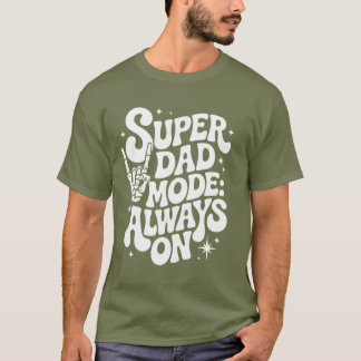 T-shirt Mode Super Papa : Toujours Sur Rétro Skeleton Tee