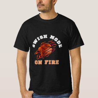 T-shirt Mode Swish On Fire, typographie de basket