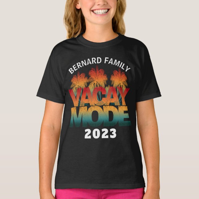T-SHIRT MODE VACANCES VACANCES EN FAMILLE (Devant)