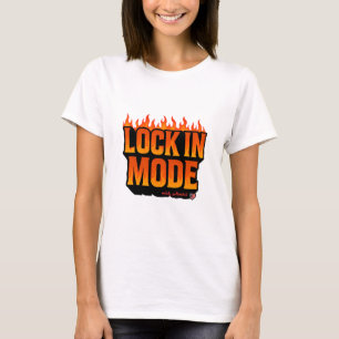T-Shirt Mode Verrouillé   Design de Feu Motivation