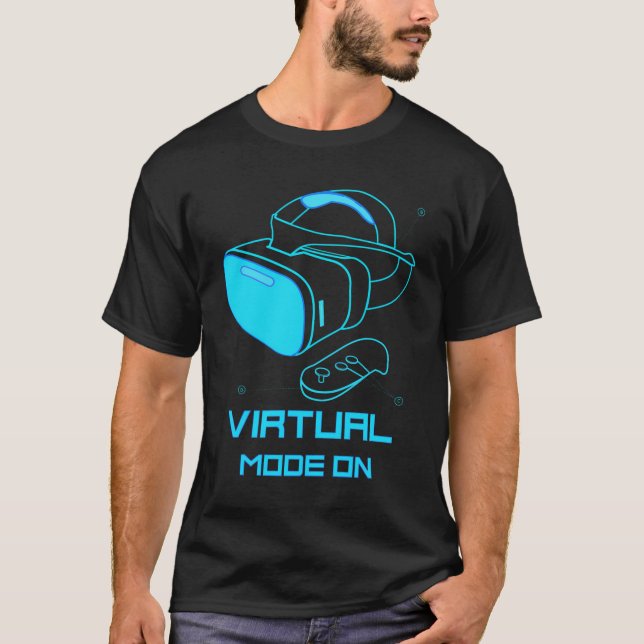 T-shirt Mode Virtuel Réalité Virtuelle Hmd Remote Vr Techn (Devant)