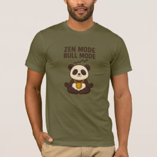 T-shirt Mode Zen Mode Taureau Bébé Panda Bitcoin