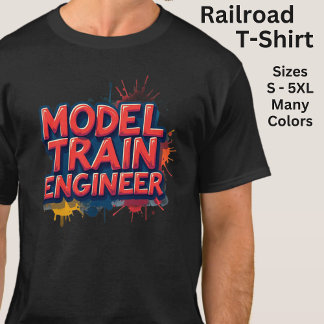 T-shirt Model Train Engineer