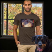 T-shirt modèle 1 emplacement de Portrait Rottweile