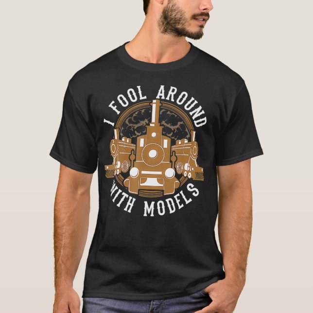 T-shirt Modèle amusant Train de chemin de fer passionné de (Devant)
