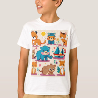 T-shirt Modèle animal enfant joueuse