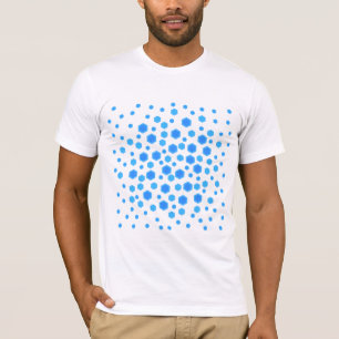 T-shirt Modèle bleu d'hexagones