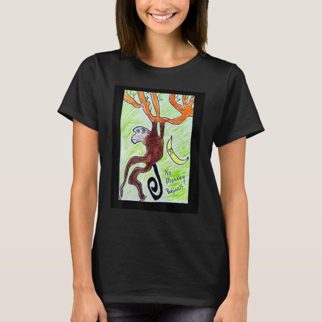 T-shirt Modèle cool des branches pivotantes de singe (Devant)