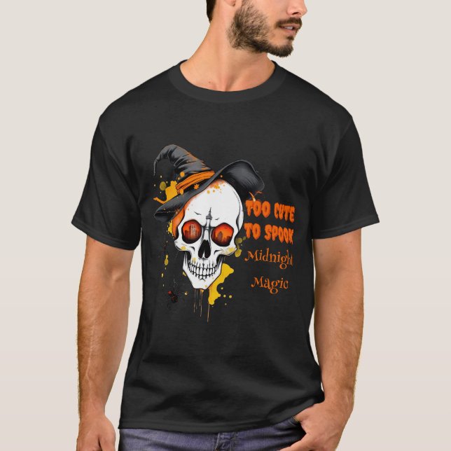 T-shirt Modèle crâne d'Halloween (Devant)
