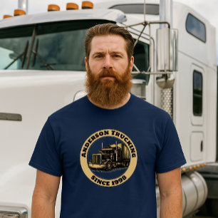 T-shirt Modèle de camionnage de semi-remorque