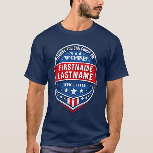 T-shirt Modèle de campagne électorale personnalisée (Devant)